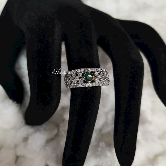 Green Diamond Ring