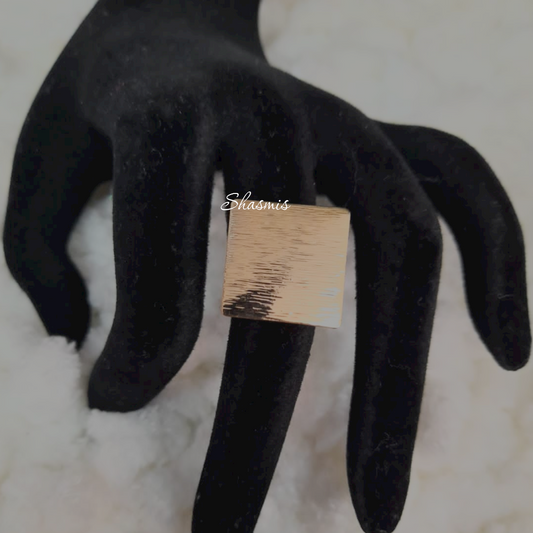 Square Shape Gold Ring