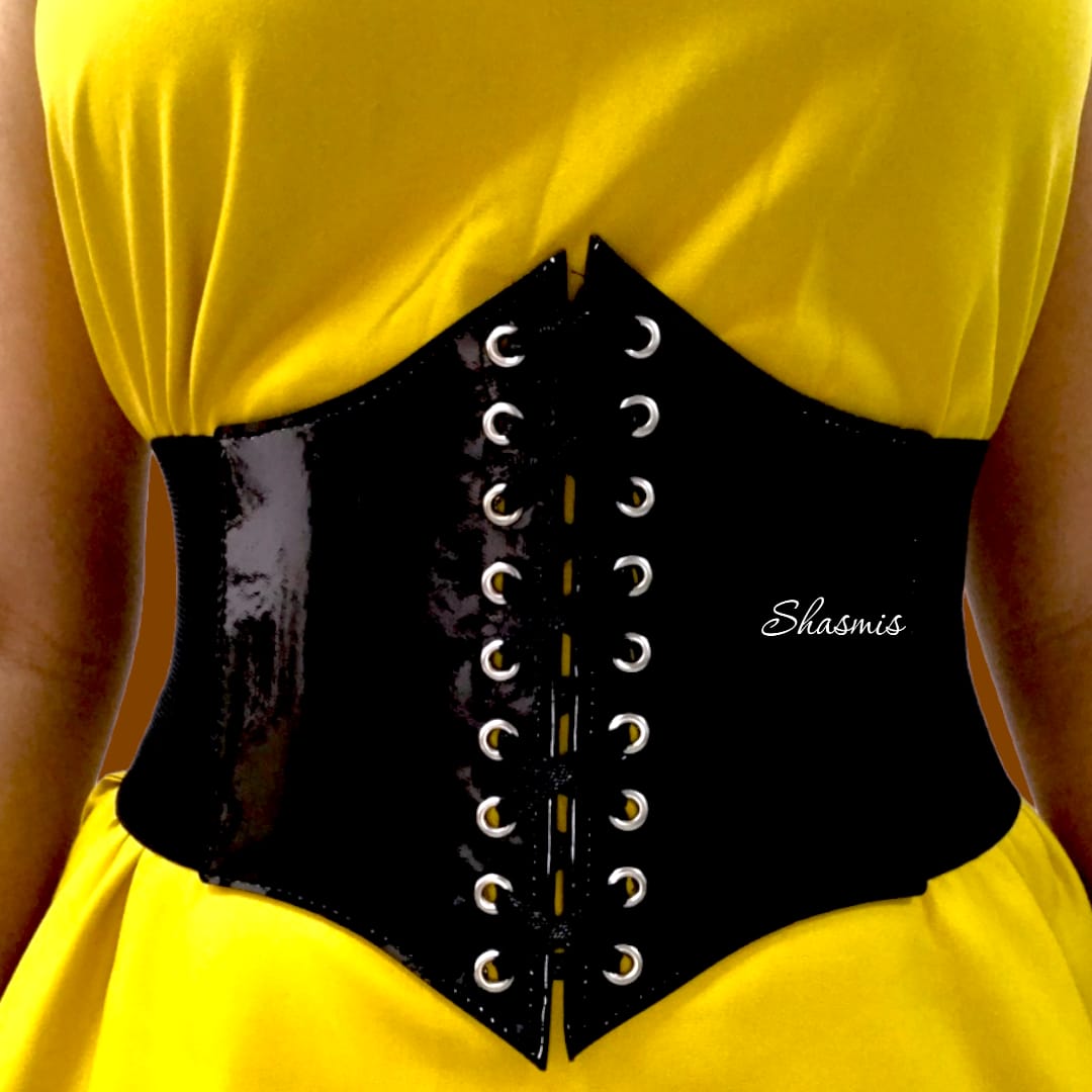 Broad Waist Black Belt