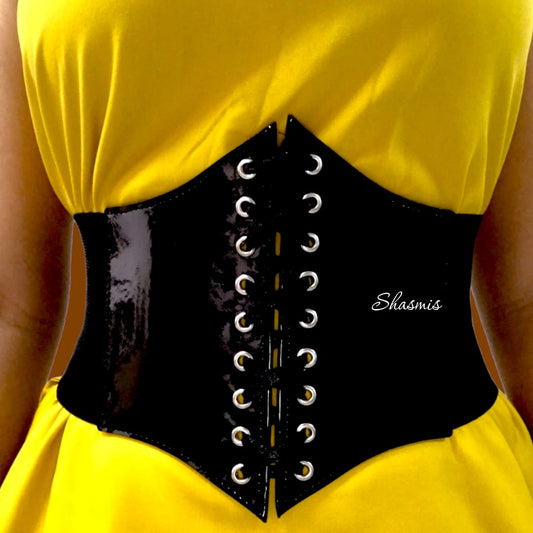 Broad Waist Black Belt