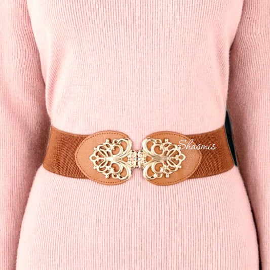 Brown Stretchable Belt