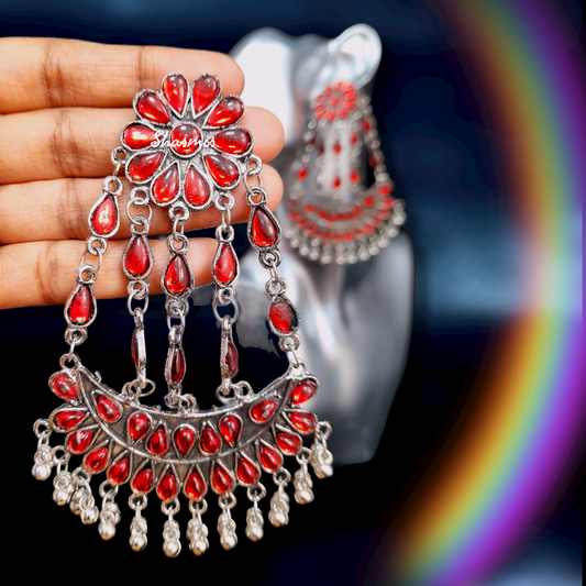 Red Colour Drop Earrings