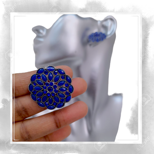 Blue Diamond Earrings