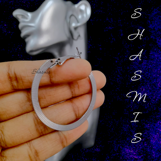 Silver Hoop Earrings 