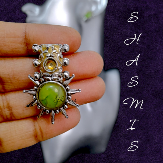 Green Studs Stone Earrings