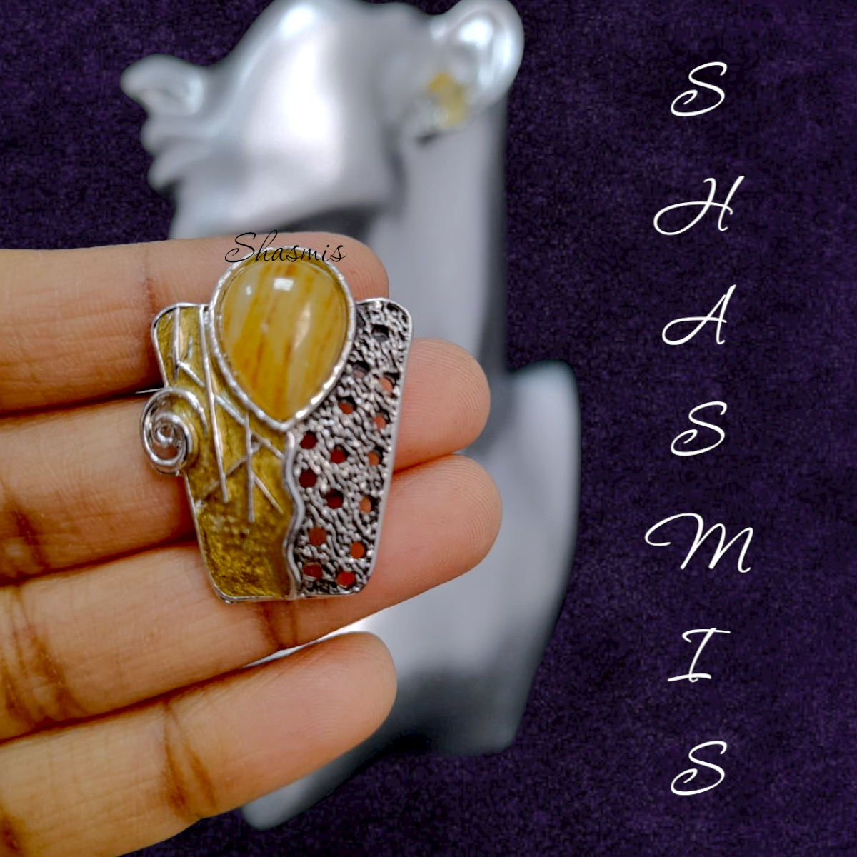 Yellow Stone Studs Earrings
