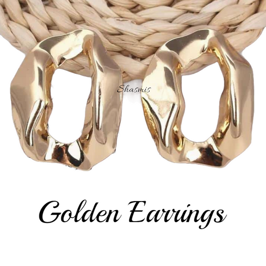 Crumpled Gold Earrings