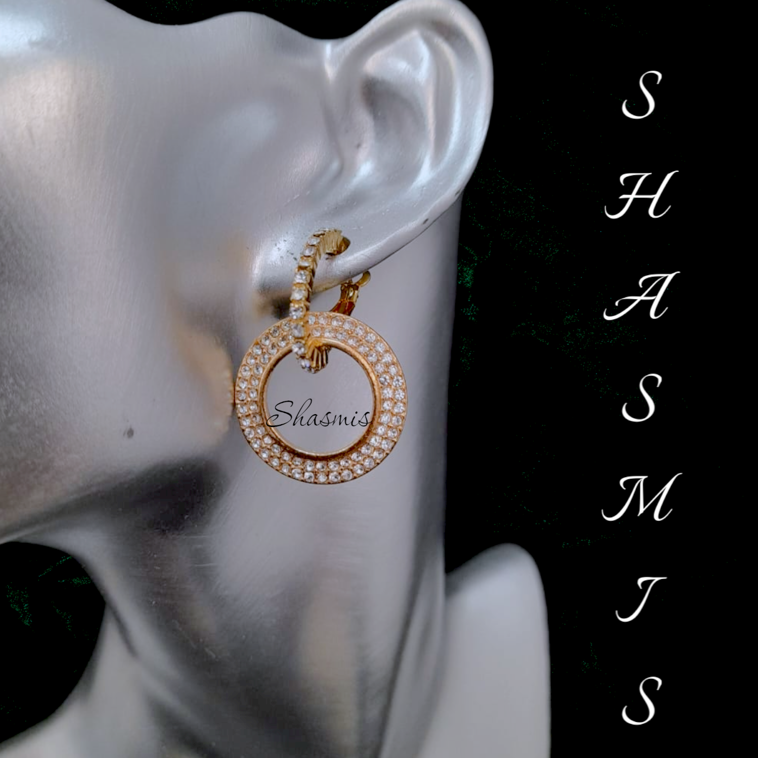 Golden Double Ring Earrings 