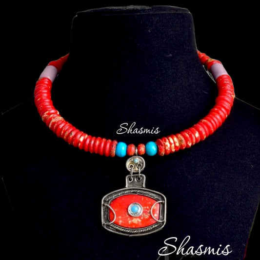 Designer Necklace With German Silver Plating