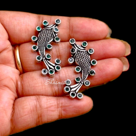 Fish German Oxidised Earrings