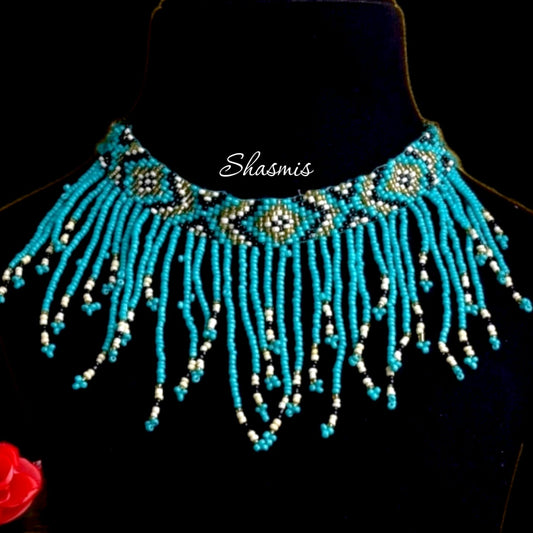 Blue Beaded Necklace