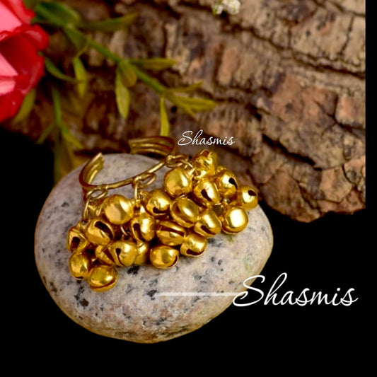 Gold Plated Ghungroo Ring