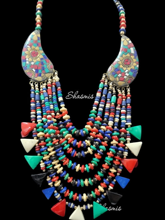 Multi Color Strands Necklace 