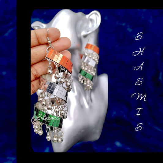 Tri Colour Earrings