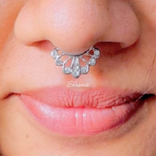 Silver Septum Non-Pierce Nose Ring