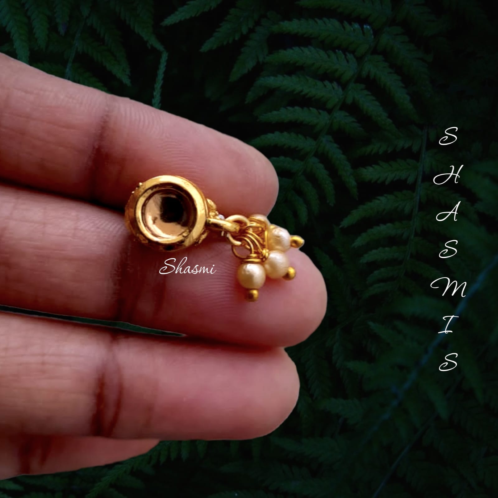Drop Pearl Simple Non-Pierced Nose Pin