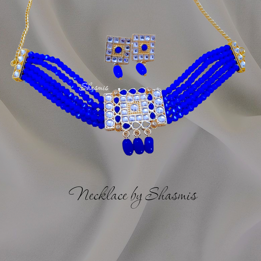 Blue Kundan Choker 