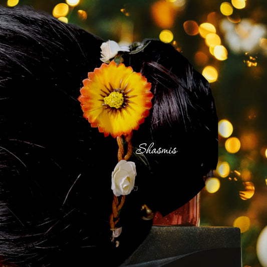 Artificial Daisy Flower Hair Pin 