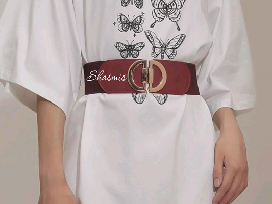 Maroon Color Stretchable Belt