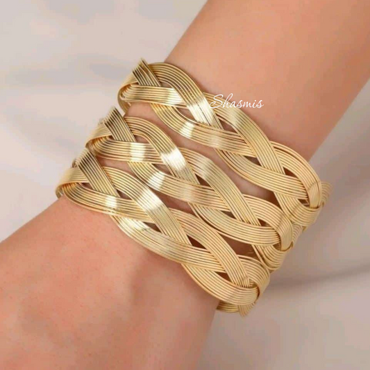 Gold Plating Design Cuff Bracelets