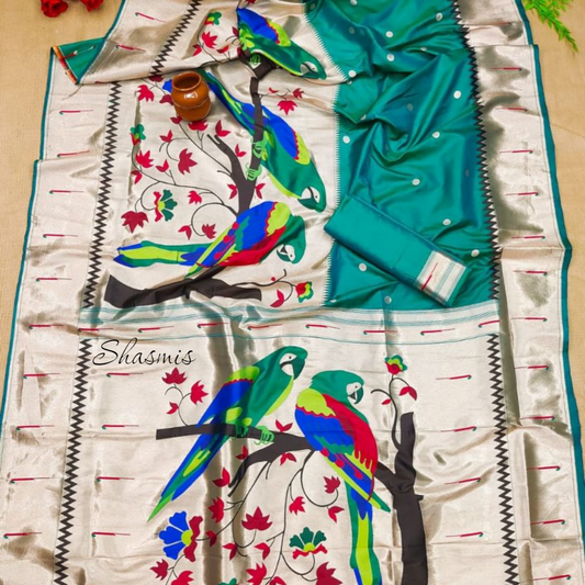 Blue Paithani Saree