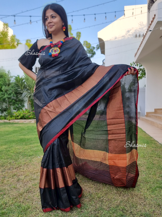 Black Color Silk Saree