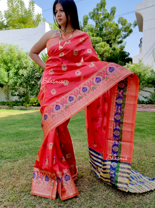 Orange Color Silk Saree 