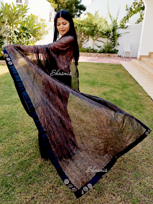 Brown Silk Saree
