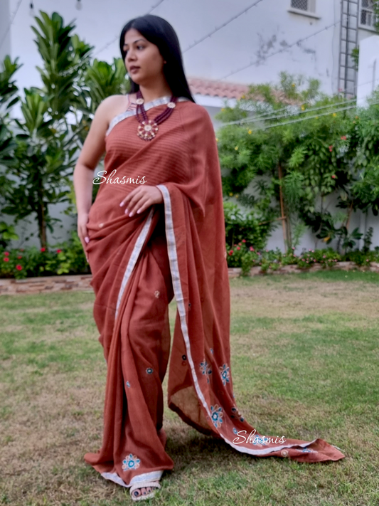 Brown Color Silk Saree
