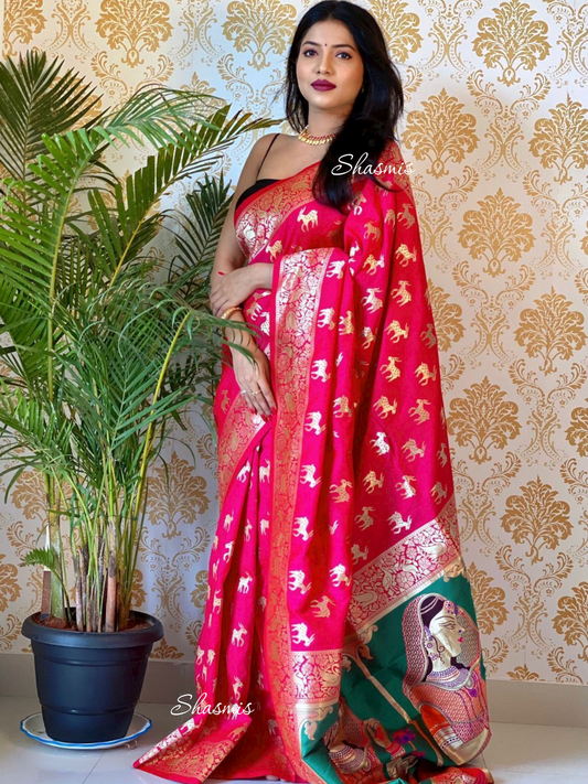 Pink Color Silk Saree