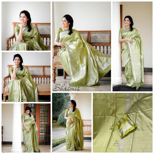 Green Banarasi Silk Saree
