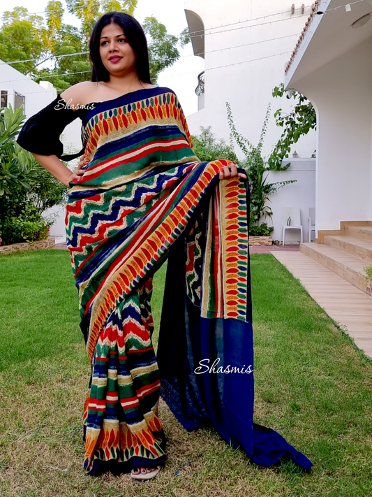 Multicolor Georgettee Saree