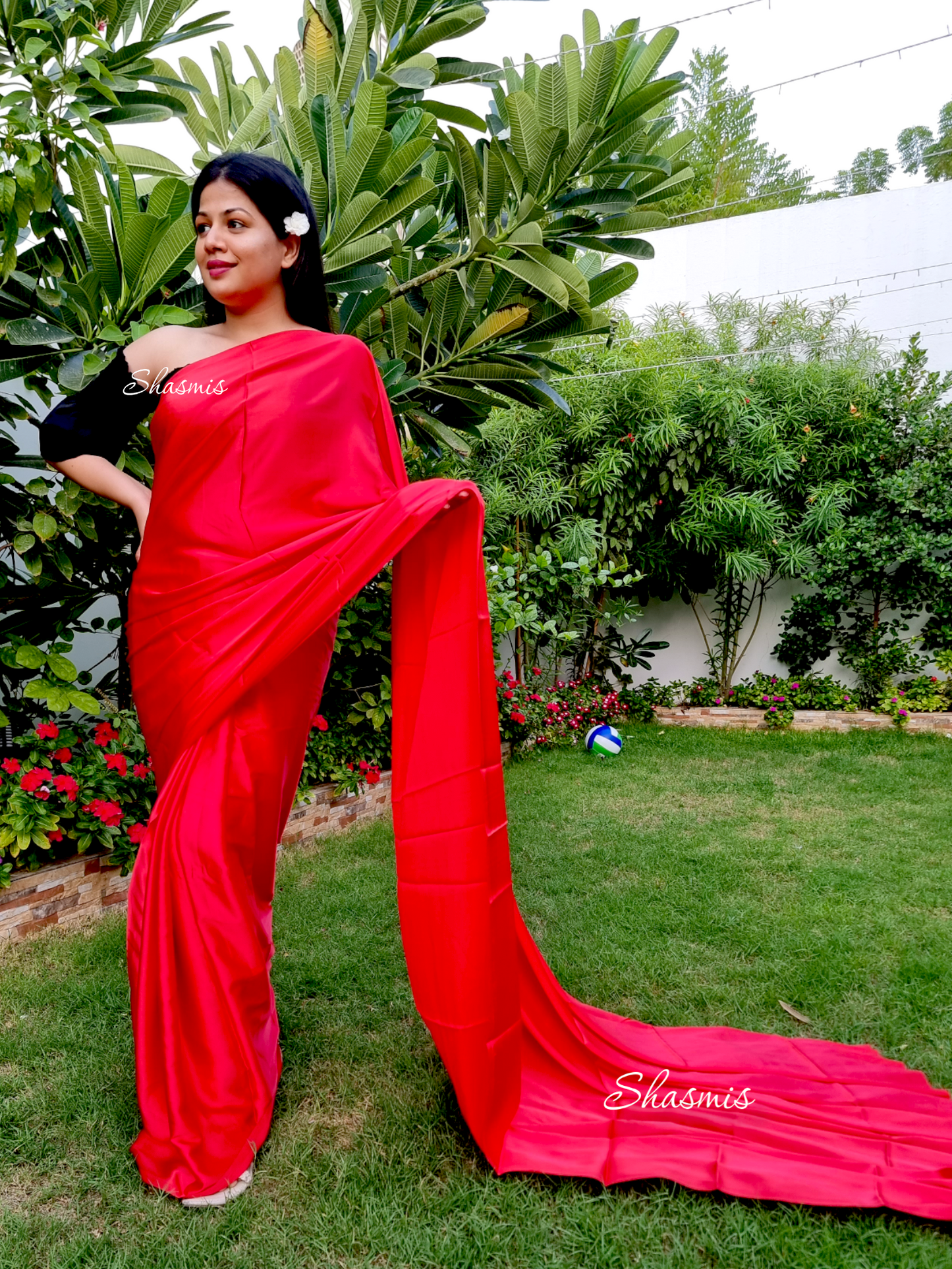 Simple Satin Silk Saree