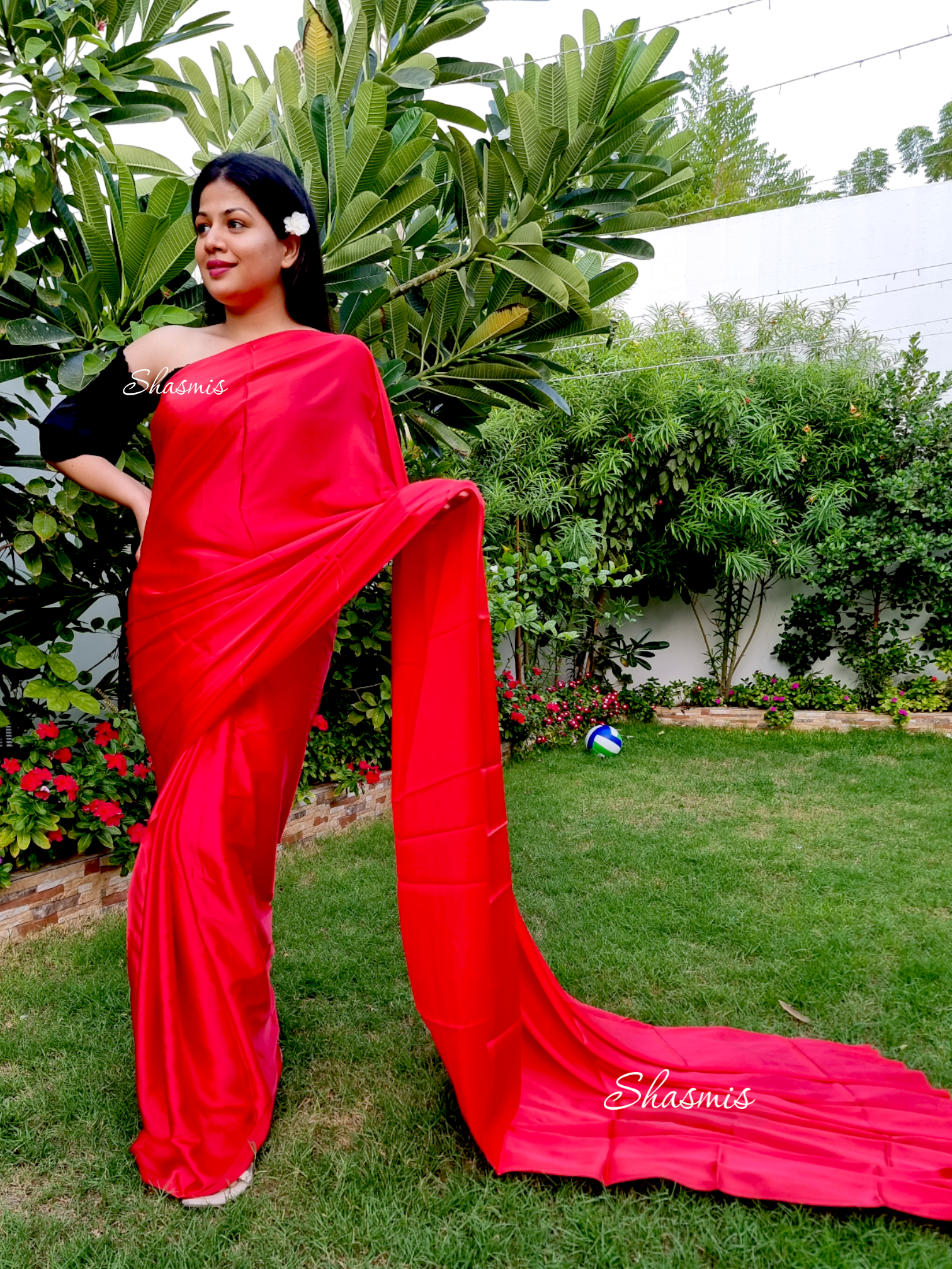 Simple Satin Silk Saree