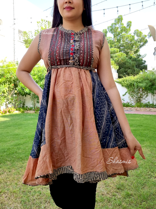 Cotton Tunic With Amazing Ghera