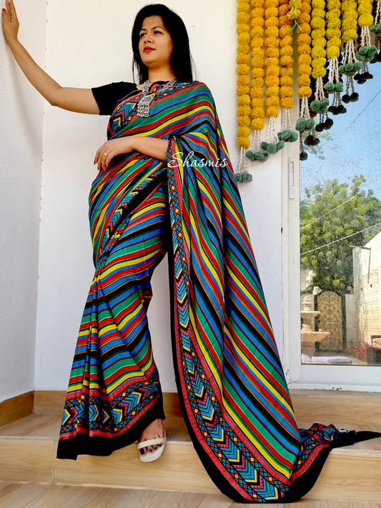 Multi color Georgette Saree