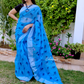 Blue Color Cotton Saree