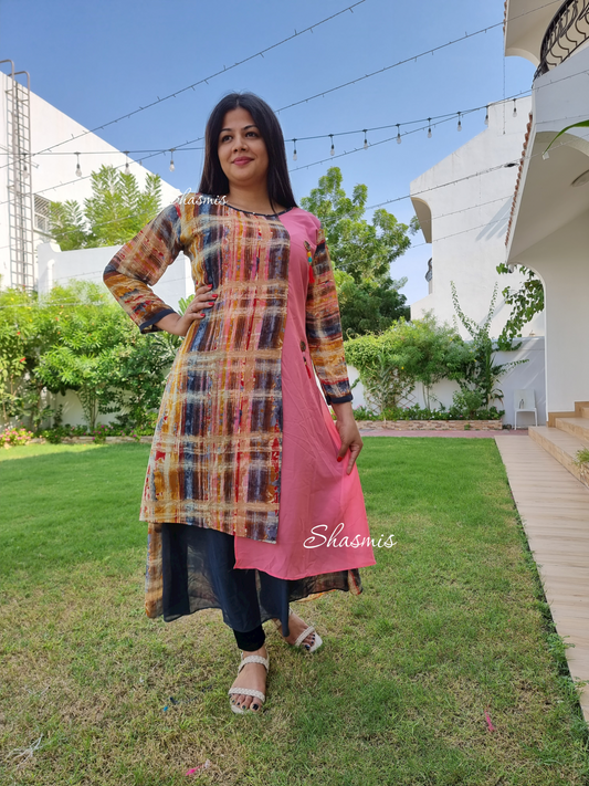 Multicolor Georgette Kurti