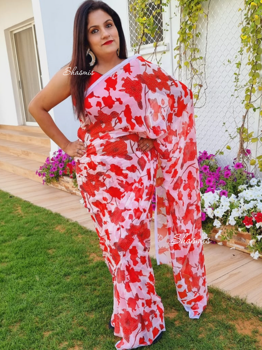 Floral Georgette Saree 