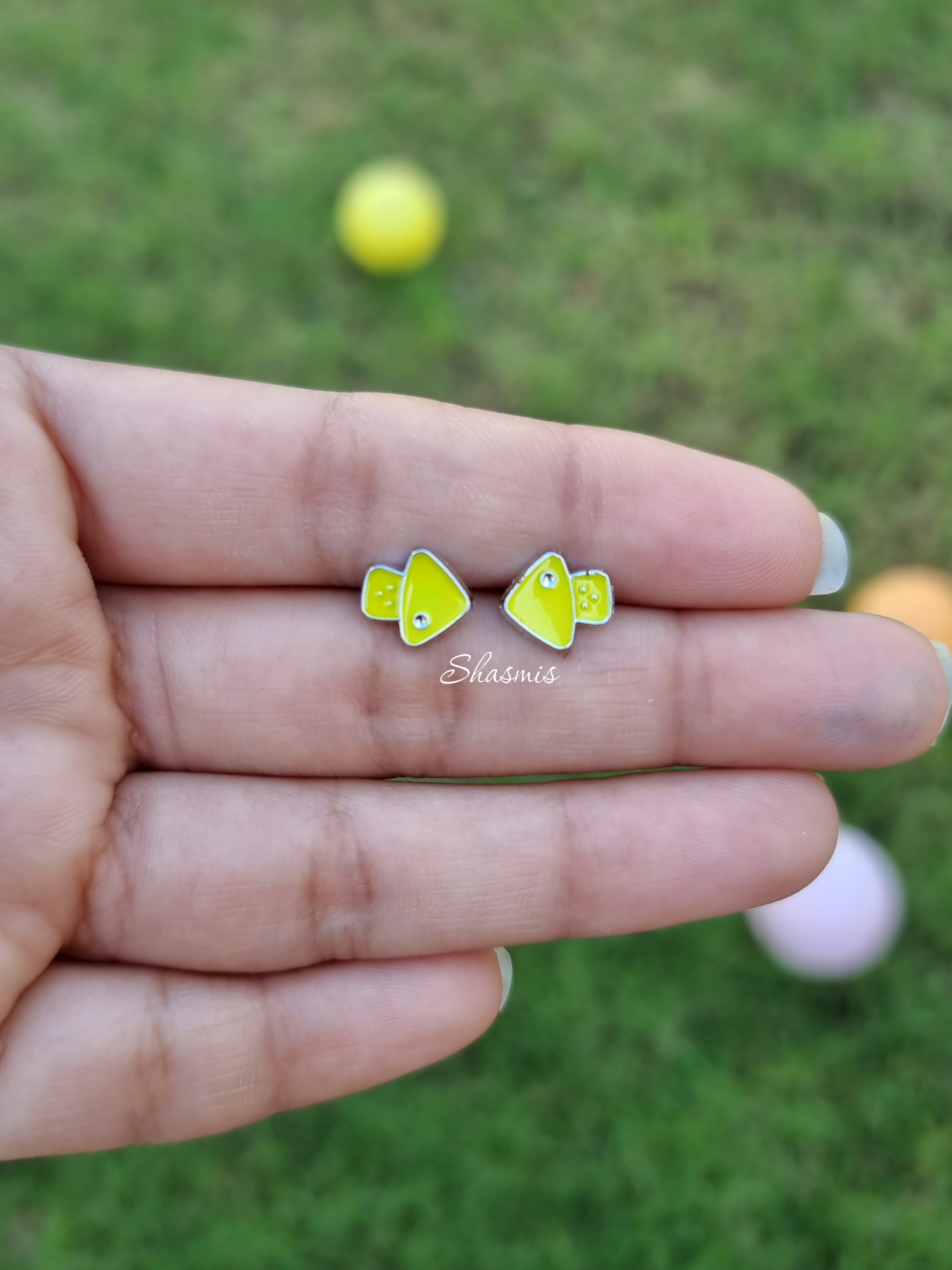Yellow Color Arrow Earrings For Kids, Packed In Gift Box