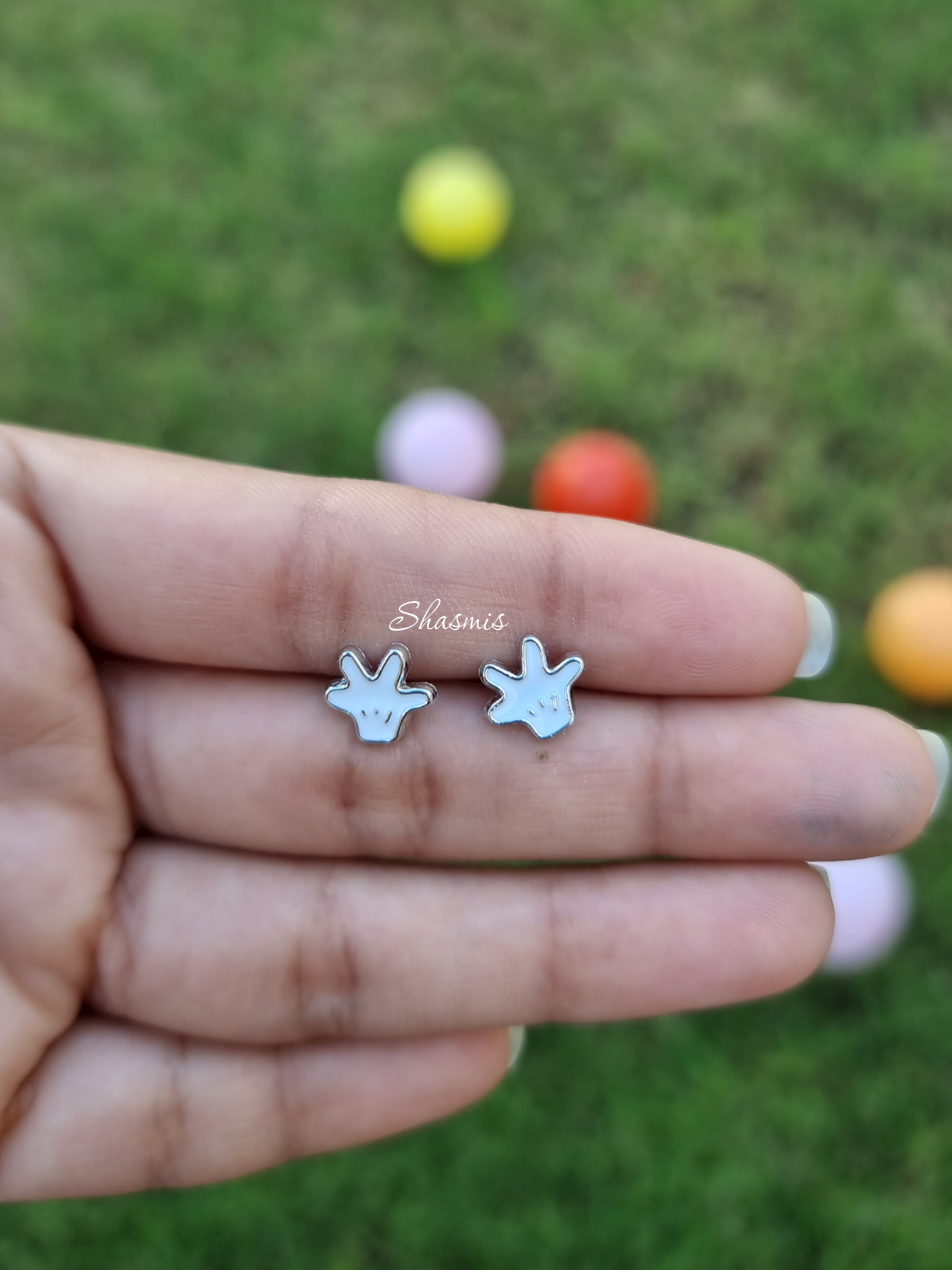 White Color Design Earrings For Kids, Packed In Gift Box