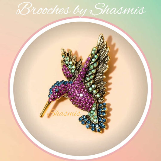 Bird With Multicolor Stones Brooch 