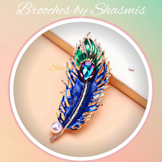 Peacock Feather Brooch