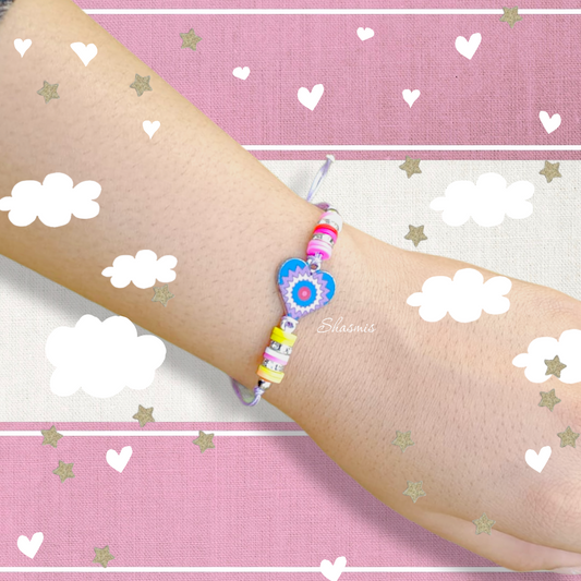 Little Heart Beads Bracelet For Kids, 