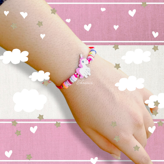 Little Unicorn With Beads Bracelets For Kids,
