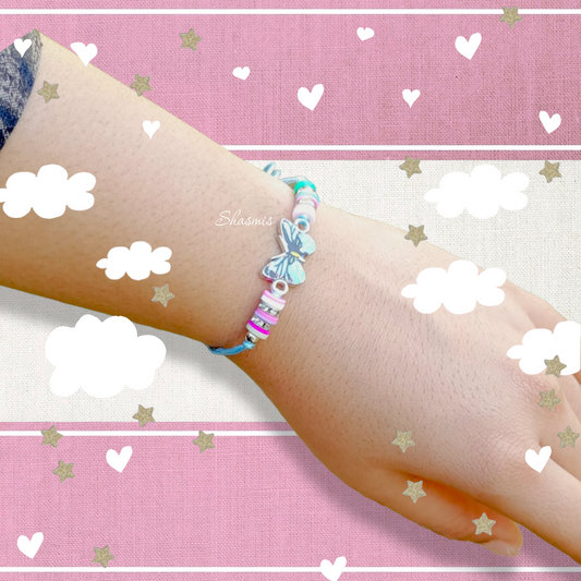 Blue Butterfly Bracelets For Kids,