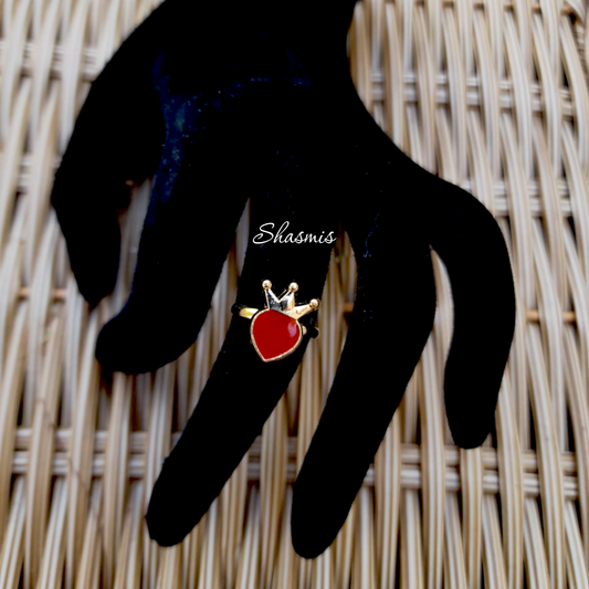 Heart With Crown Ring For Kids, Packed In Gift Box