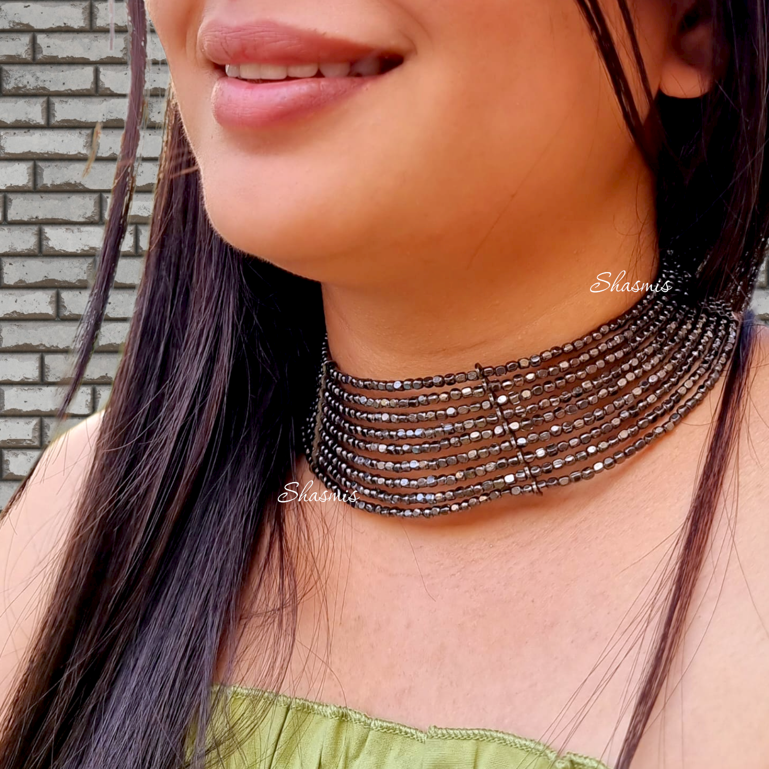 Oxidised Layer Choker Necklace