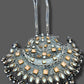 Wide Pendent Silver Oxidised Necklace With Long Chain