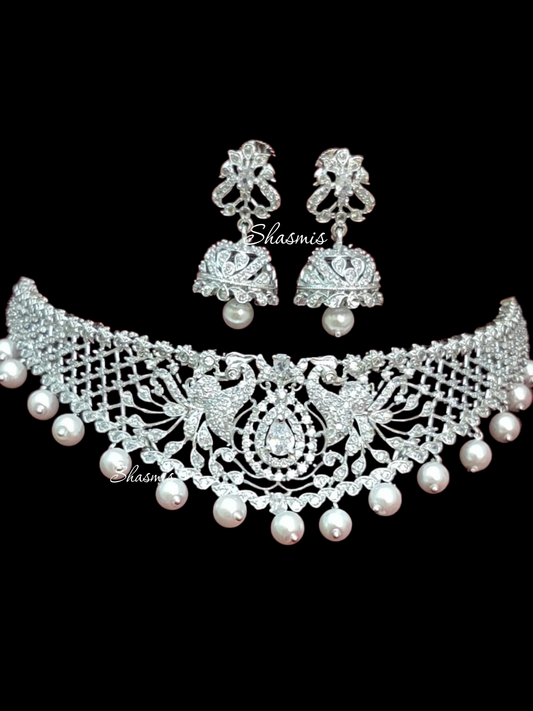 TearDrop Design American Diamond Set